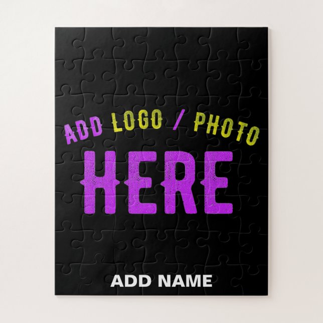 STYLISH MODERN CUSTOMIZABLE BLACK VERIFIED BRANDED JIGSAW PUZZLE (Vertical)