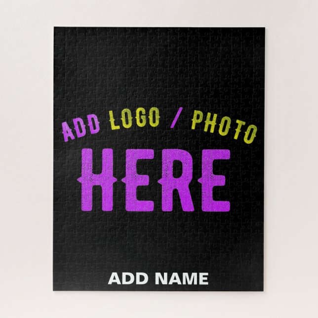 STYLISH MODERN CUSTOMIZABLE BLACK VERIFIED BRANDED JIGSAW PUZZLE (Vertical)