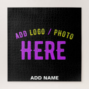 STYLISH MODERN CUSTOMIZABLE BLACK VERIFIED BRANDED JIGSAW PUZZLE