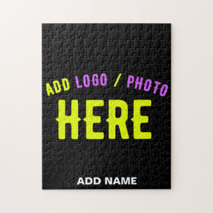 STYLISH MODERN CUSTOMIZABLE BLACK VERIFIED BRANDED JIGSAW PUZZLE