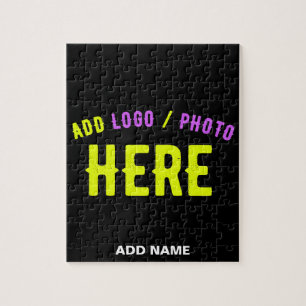 STYLISH MODERN CUSTOMIZABLE BLACK VERIFIED BRANDED JIGSAW PUZZLE