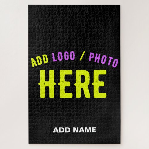 STYLISH MODERN CUSTOMIZABLE BLACK VERIFIED BRANDED JIGSAW PUZZLE