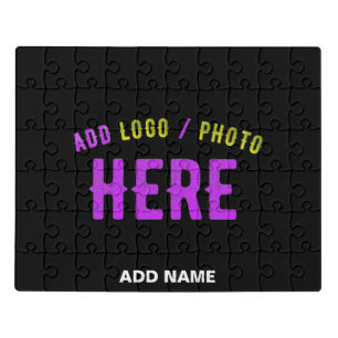 STYLISH MODERN CUSTOMIZABLE BLACK VERIFIED BRANDED JIGSAW PUZZLE