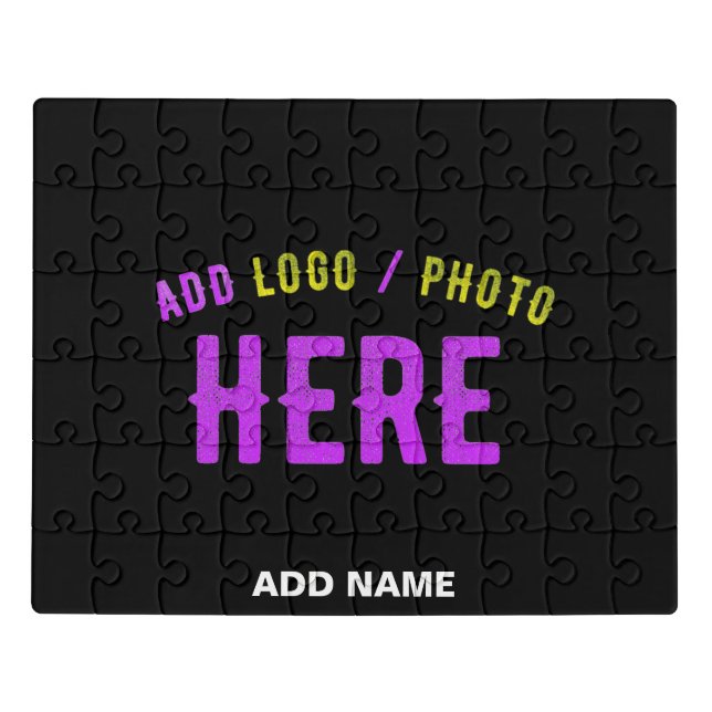 STYLISH MODERN CUSTOMIZABLE BLACK VERIFIED BRANDED JIGSAW PUZZLE (Puzzle Horizontal)