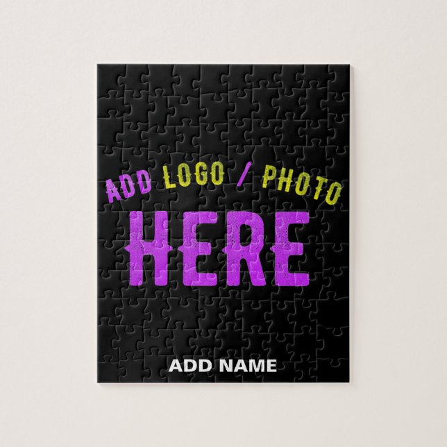 STYLISH MODERN CUSTOMIZABLE BLACK VERIFIED BRANDED JIGSAW PUZZLE (Vertical)