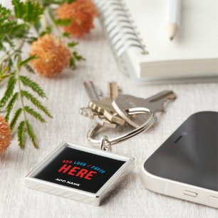 STYLISH MODERN CUSTOMIZABLE BLACK VERIFIED BRANDED KEYCHAIN