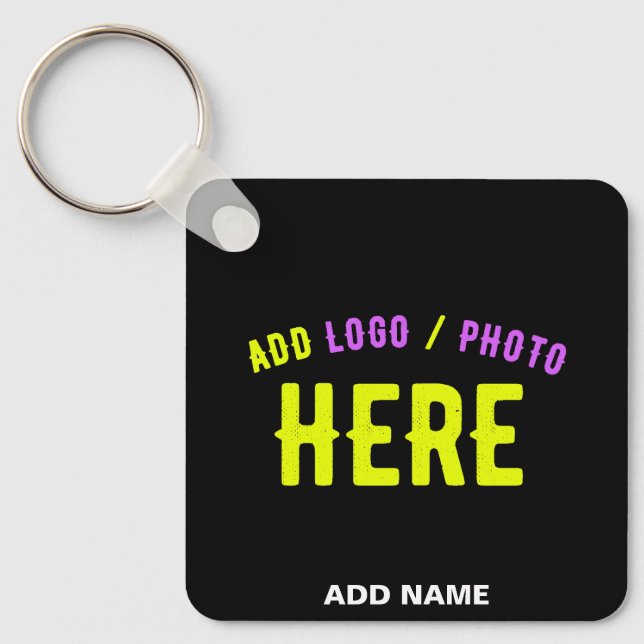 STYLISH MODERN CUSTOMIZABLE BLACK VERIFIED BRANDED KEYCHAIN (Front)
