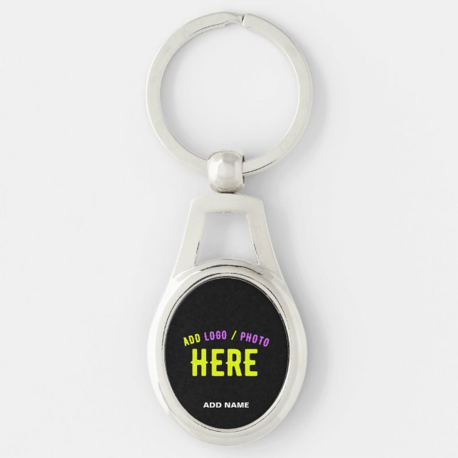 STYLISH MODERN CUSTOMIZABLE BLACK VERIFIED BRANDED KEYCHAIN (Front)