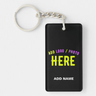 STYLISH MODERN CUSTOMIZABLE BLACK VERIFIED BRANDED KEYCHAIN