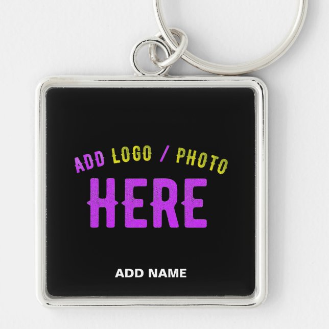 STYLISH MODERN CUSTOMIZABLE BLACK VERIFIED BRANDED KEYCHAIN (Front)