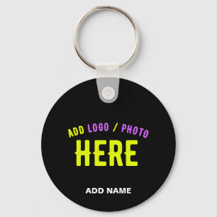 STYLISH MODERN CUSTOMIZABLE BLACK VERIFIED BRANDED KEYCHAIN