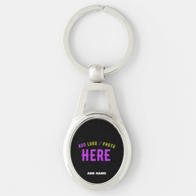STYLISH MODERN CUSTOMIZABLE BLACK VERIFIED BRANDED KEYCHAIN (Front)