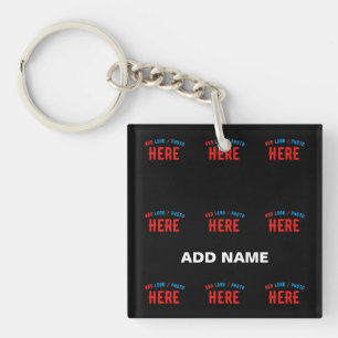 STYLISH MODERN CUSTOMIZABLE BLACK VERIFIED BRANDED KEYCHAIN
