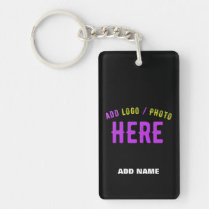 STYLISH MODERN CUSTOMIZABLE BLACK VERIFIED BRANDED KEYCHAIN