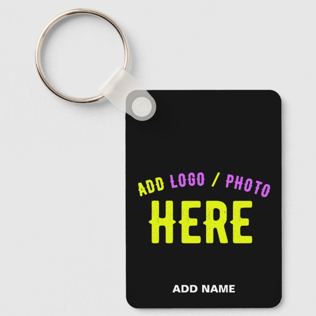 STYLISH MODERN CUSTOMIZABLE BLACK VERIFIED BRANDED KEYCHAIN (Front)