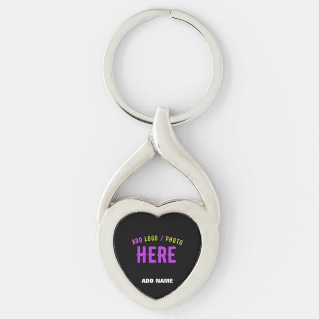 STYLISH MODERN CUSTOMIZABLE BLACK VERIFIED BRANDED KEYCHAIN (Front)