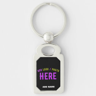 STYLISH MODERN CUSTOMIZABLE BLACK VERIFIED BRANDED KEYCHAIN