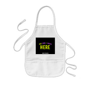 STYLISH MODERN CUSTOMIZABLE BLACK VERIFIED BRANDED KIDS' APRON