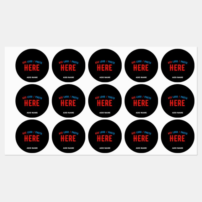 STYLISH MODERN CUSTOMIZABLE BLACK VERIFIED BRANDED KIDS' LABELS (Sheet)