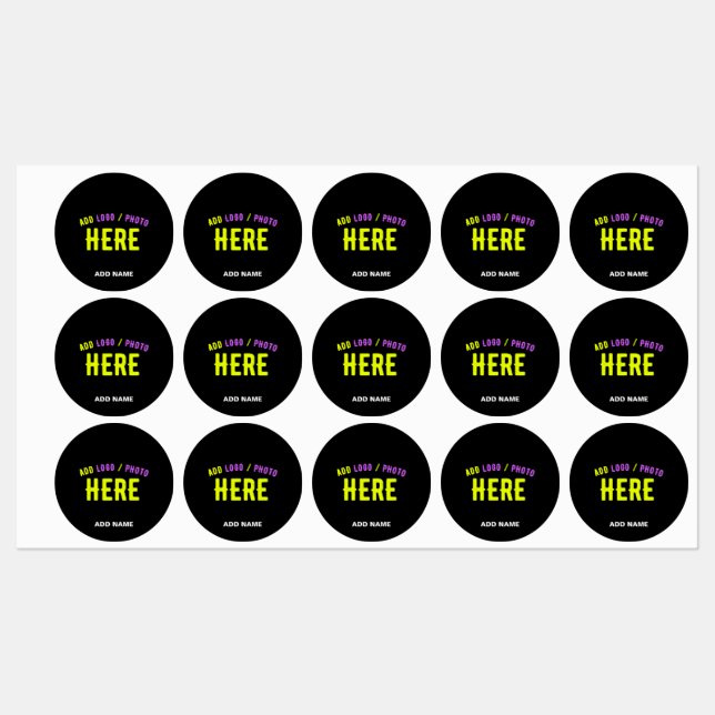 STYLISH MODERN CUSTOMIZABLE BLACK VERIFIED BRANDED KIDS' LABELS (Sheet)