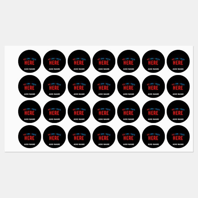 STYLISH MODERN CUSTOMIZABLE BLACK VERIFIED BRANDED KIDS' LABELS (Sheet)