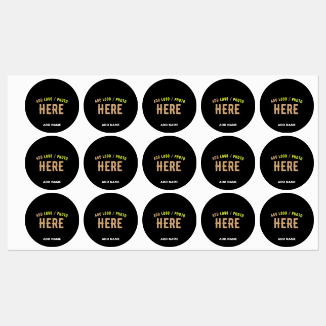 STYLISH MODERN CUSTOMIZABLE BLACK VERIFIED BRANDED KIDS' LABELS (Sheet)