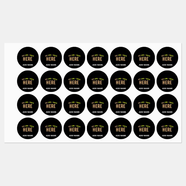 STYLISH MODERN CUSTOMIZABLE BLACK VERIFIED BRANDED KIDS' LABELS (Sheet)