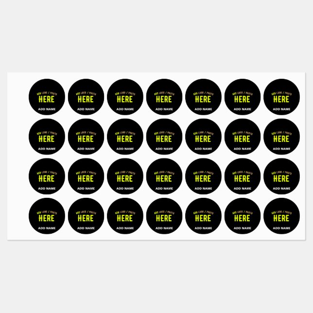 STYLISH MODERN CUSTOMIZABLE BLACK VERIFIED BRANDED KIDS' LABELS (Sheet)