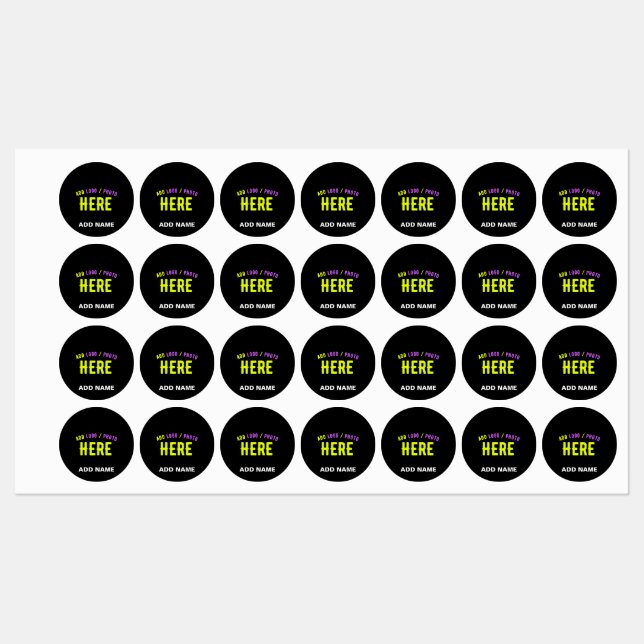 STYLISH MODERN CUSTOMIZABLE BLACK VERIFIED BRANDED KIDS' LABELS (Sheet)