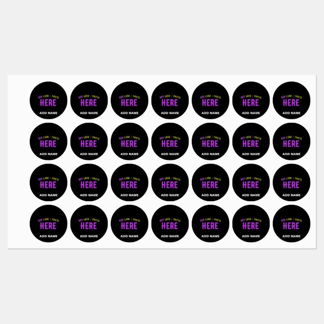 STYLISH MODERN CUSTOMIZABLE BLACK VERIFIED BRANDED KIDS' LABELS (Sheet)