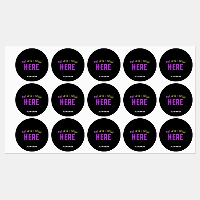 STYLISH MODERN CUSTOMIZABLE BLACK VERIFIED BRANDED KIDS' LABELS (Sheet)