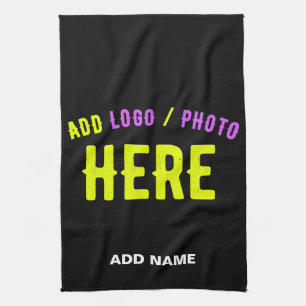 STYLISH MODERN CUSTOMIZABLE BLACK VERIFIED BRANDED KITCHEN TOWEL