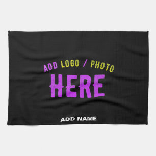 STYLISH MODERN CUSTOMIZABLE BLACK VERIFIED BRANDED KITCHEN TOWEL