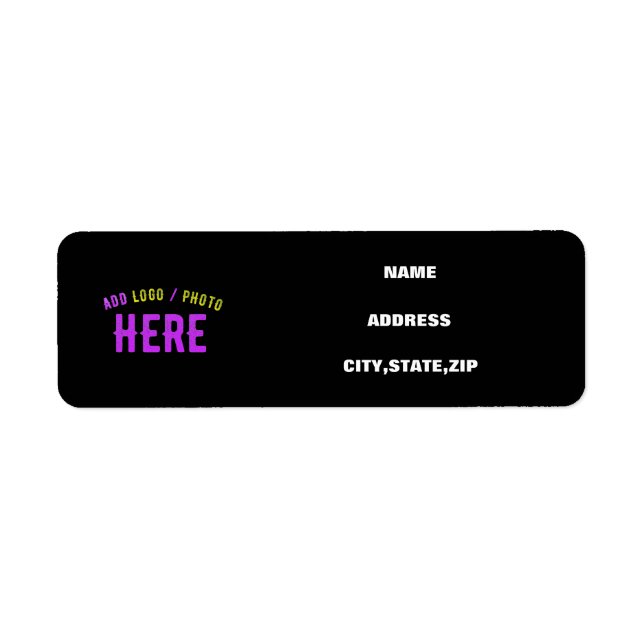STYLISH MODERN CUSTOMIZABLE BLACK VERIFIED BRANDED LABEL (Front)