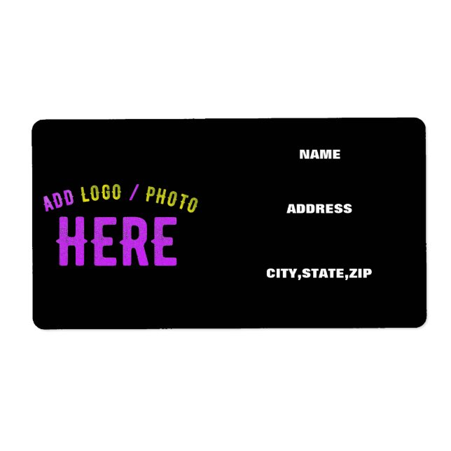 STYLISH MODERN CUSTOMIZABLE BLACK VERIFIED BRANDED LABEL (Front)
