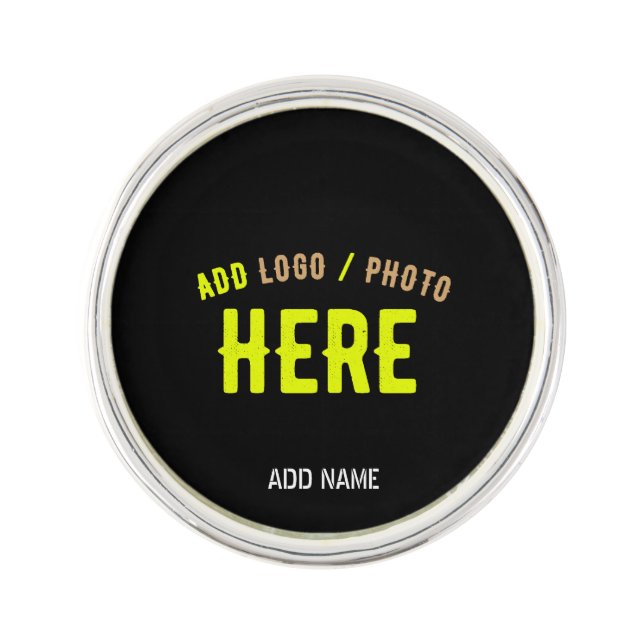 STYLISH MODERN CUSTOMIZABLE BLACK VERIFIED BRANDED LAPEL PIN (Front)