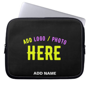 STYLISH MODERN CUSTOMIZABLE BLACK VERIFIED BRANDED LAPTOP SLEEVE