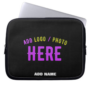STYLISH MODERN CUSTOMIZABLE BLACK VERIFIED BRANDED LAPTOP SLEEVE