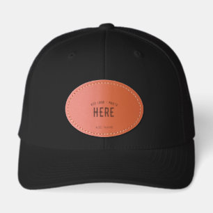 STYLISH MODERN CUSTOMIZABLE BLACK VERIFIED BRANDED LEATHER PATCH HAT
