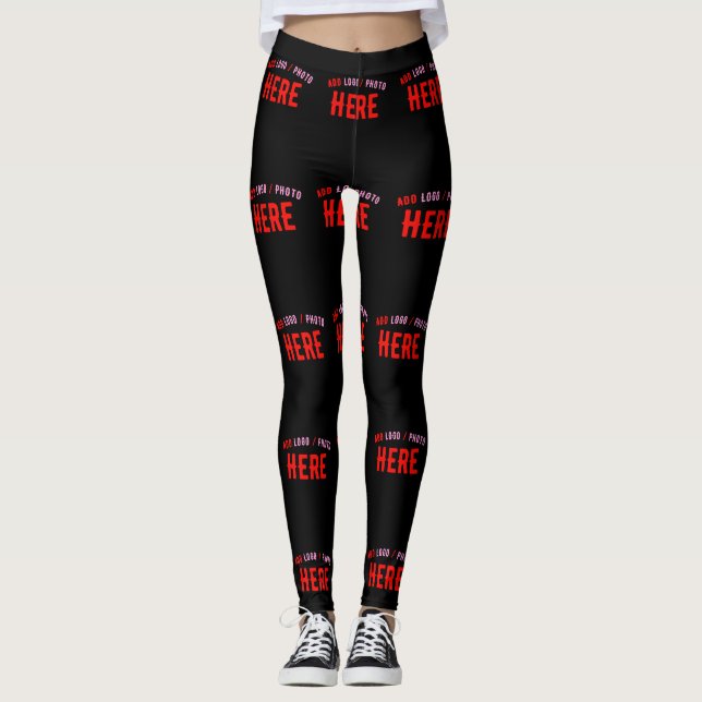 STYLISH MODERN CUSTOMIZABLE BLACK VERIFIED BRANDED LEGGINGS (Front)