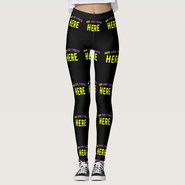 STYLISH MODERN CUSTOMIZABLE BLACK VERIFIED BRANDED LEGGINGS (Front)