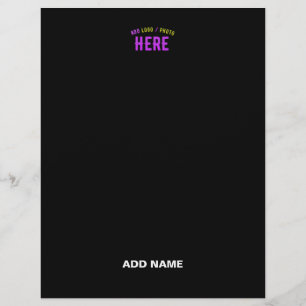 STYLISH MODERN CUSTOMIZABLE BLACK VERIFIED BRANDED LETTERHEAD