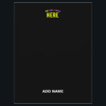 STYLISH MODERN CUSTOMIZABLE BLACK VERIFIED BRANDED LETTERHEAD<br><div class="desc">THIS IS A DESIGN FITTING FOR EVERYONE.YOU CAN CHANGE, RESIZE OR ADD LOGO, PHOTO, TEXT AND COLOURS THE WAY YOU LIKE.THANK YOU.</div>