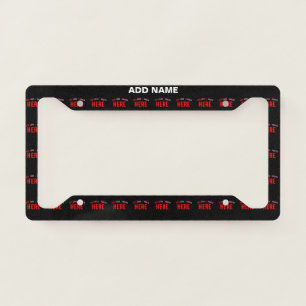 STYLISH MODERN CUSTOMIZABLE BLACK VERIFIED BRANDED LICENSE PLATE FRAME