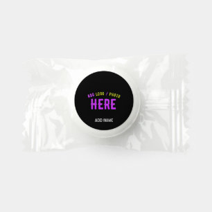 STYLISH MODERN CUSTOMIZABLE BLACK VERIFIED BRANDED LIFE SAVER® MINTS