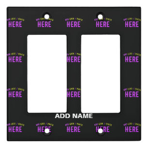 STYLISH MODERN CUSTOMIZABLE BLACK VERIFIED BRANDED LIGHT SWITCH COVER