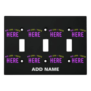 STYLISH MODERN CUSTOMIZABLE BLACK VERIFIED BRANDED LIGHT SWITCH COVER