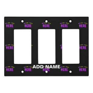 STYLISH MODERN CUSTOMIZABLE BLACK VERIFIED BRANDED LIGHT SWITCH COVER
