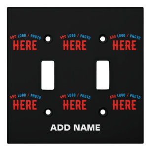 STYLISH MODERN CUSTOMIZABLE BLACK VERIFIED BRANDED LIGHT SWITCH COVER