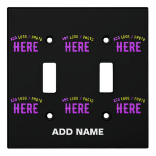 STYLISH MODERN CUSTOMIZABLE BLACK VERIFIED BRANDED LIGHT SWITCH COVER